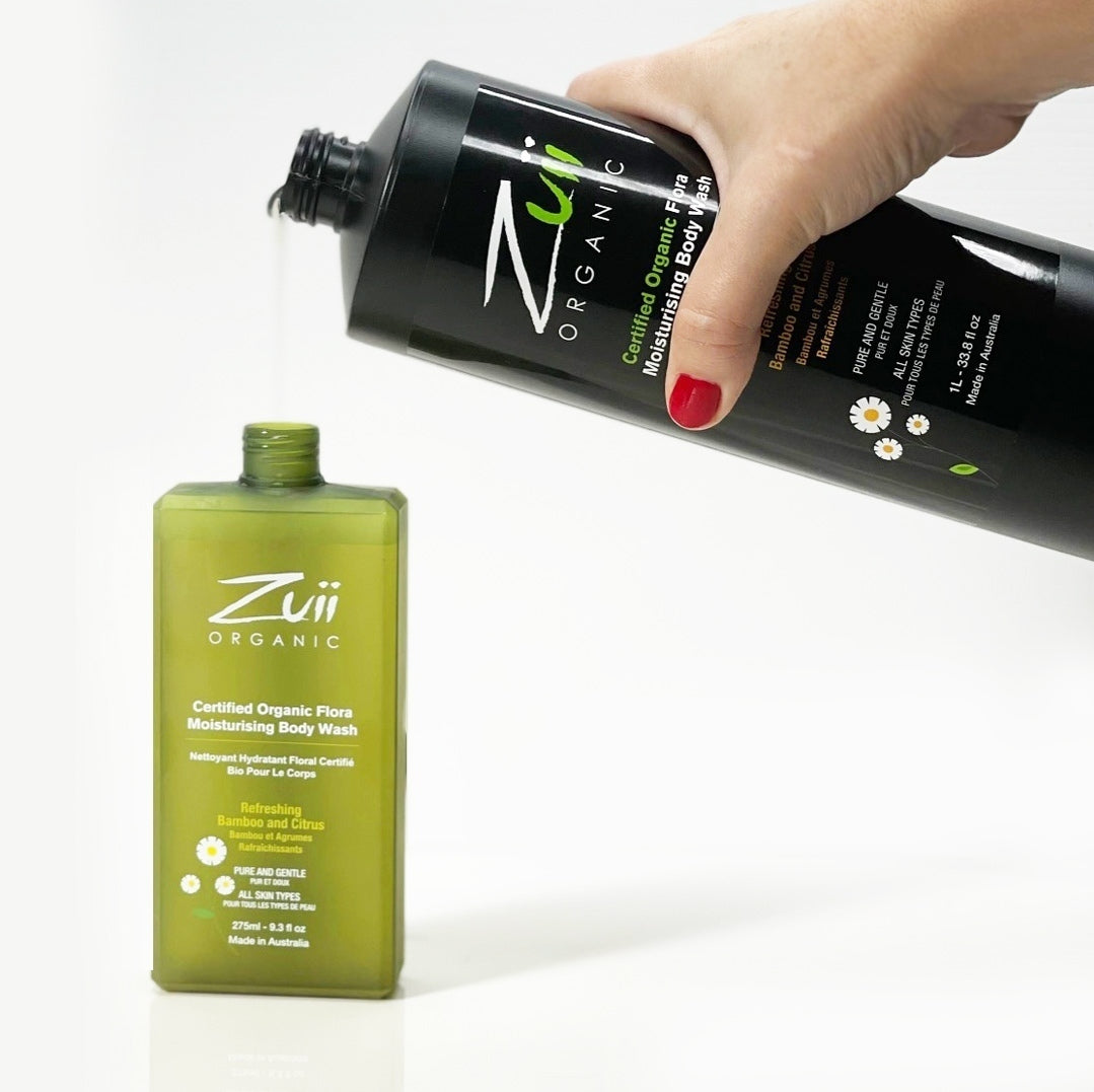 1L Certified Organic Flora Moisturising Body Wash